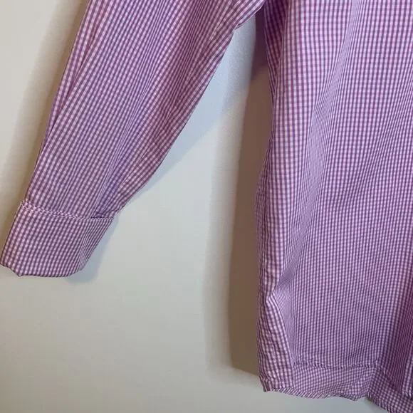 Camila Coelho Elliot Shirt Dress Gingham Check Pink Lilac White - Small - Picture 5 of 16